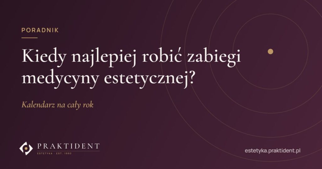 Kiedy najlepiej robić zabiegi medycyny estetycznej? Kalendarz na cały rok