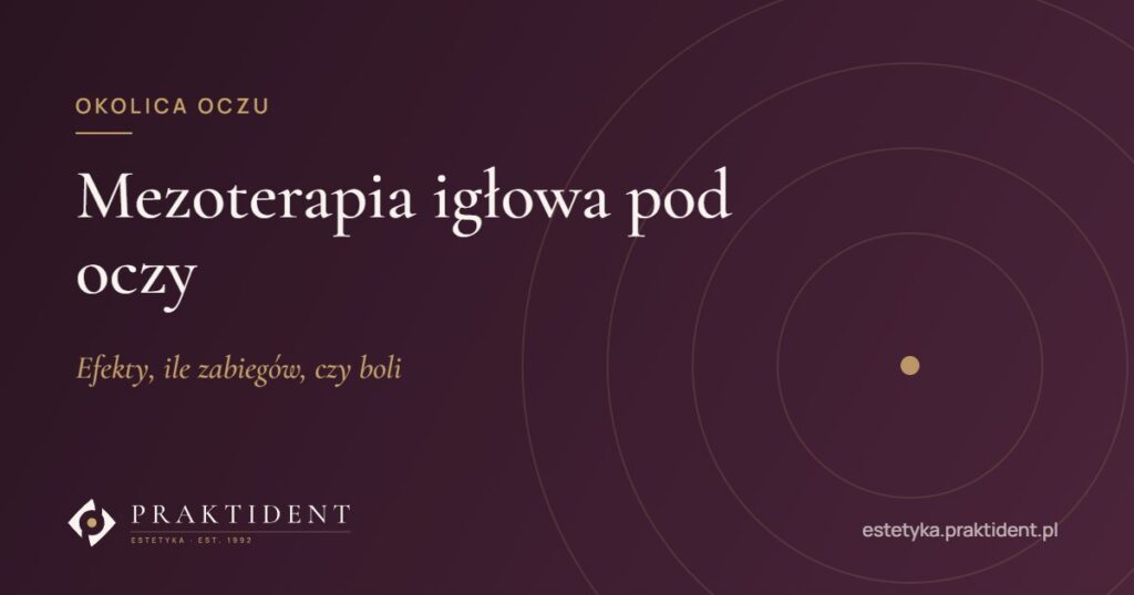 Mezoterapia igłowa pod oczy – efekty, ile zabiegów, czy boli